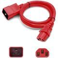 Add-On Addon 3Ft C13 To C20 14Awg 100-250V Red Power Extension Cable ADD-C132C2014AWG3FTRD